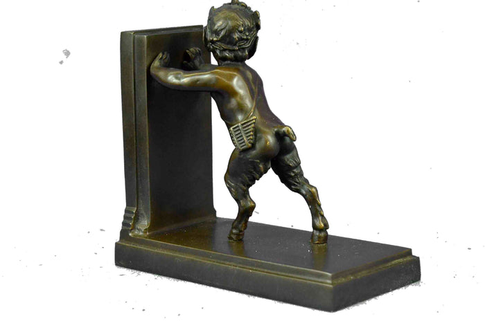 Handmade Hot Cast Bookends Signed Original Hot Cast Masterpiece Figurine Figure