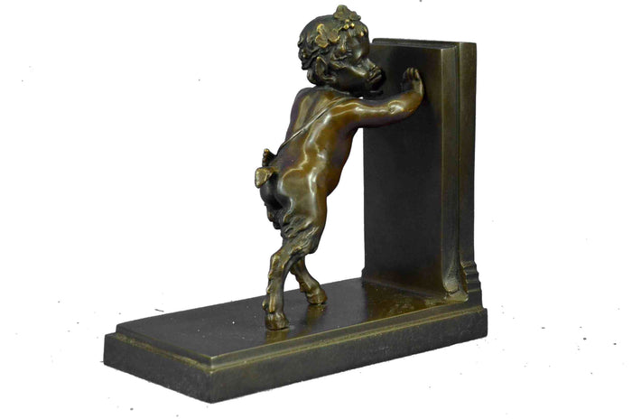 Handmade Hot Cast Bookends Signed Original Hot Cast Masterpiece Figurine Figure