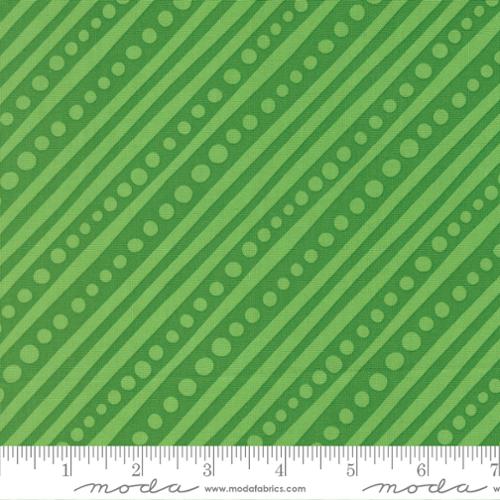 Hollyleaf Dotted Bias Stripes- Snow Time
