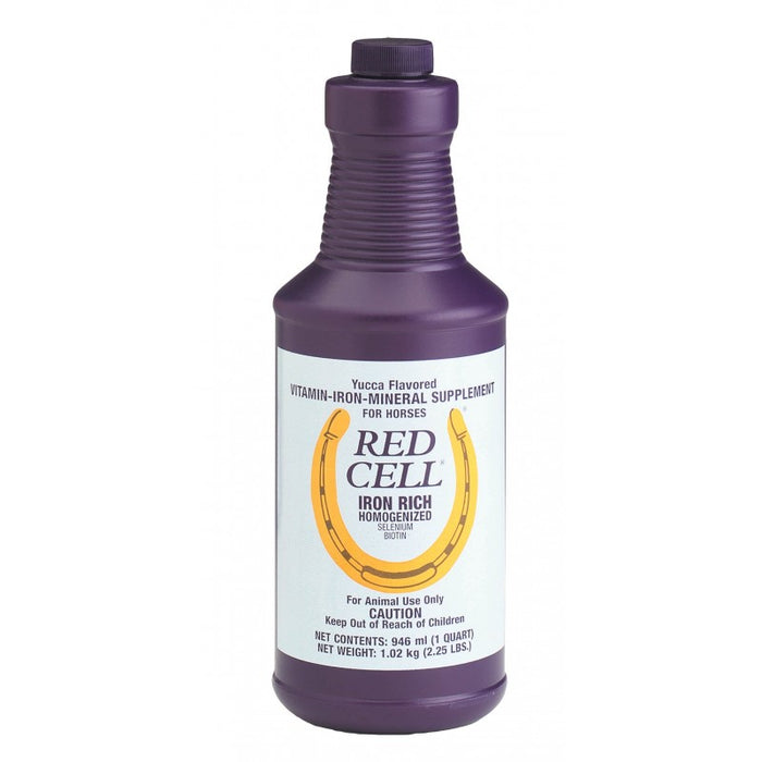 Horse Health Red Cell Iron Rich Selenium Biotin Supplement (1 Quart or 1 Gallon)