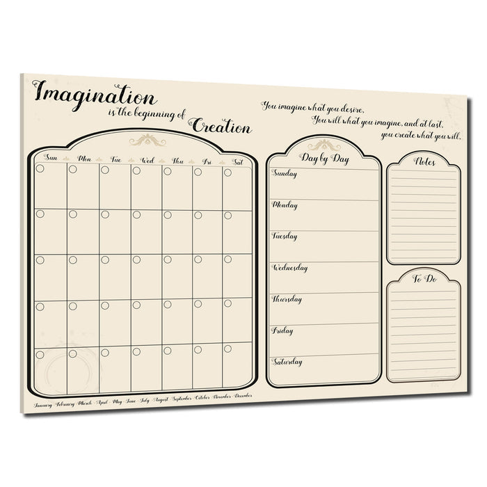 Imagine' Dry Erase Monthly Calendar and Planner on ArtPlexi