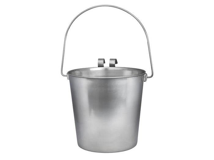 Indipets Heavy Duty Flat Sided Pails with hooks Contoured handles for comfortable lifting