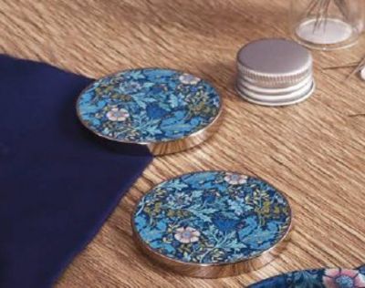 Iron Fabric Weight 5cm Blue Floral