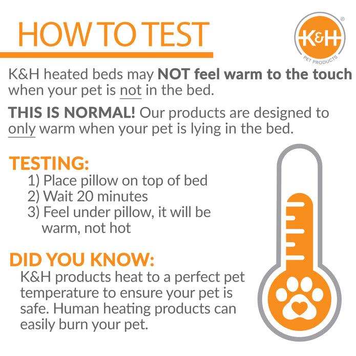 K&H Lectro-Soft™ Outdoor Heated Pet Bed Gray