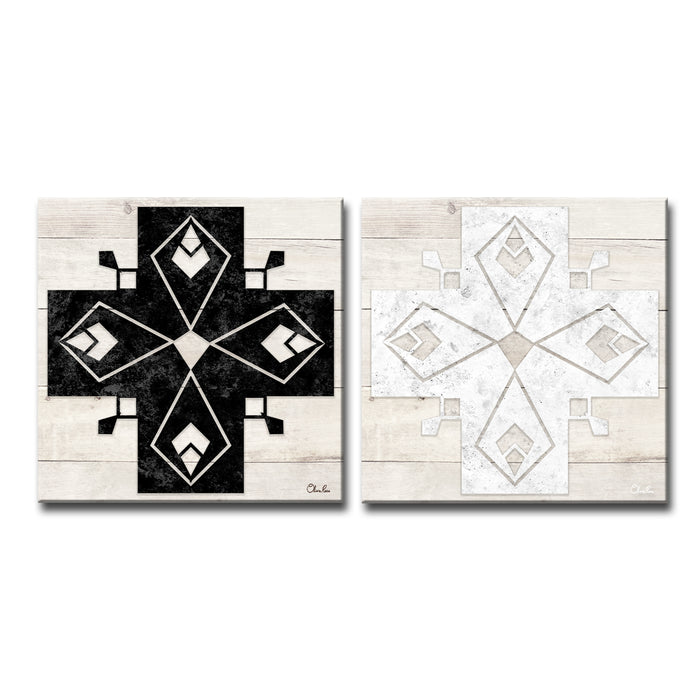 'La Croix No. 4-5' Wrapped Canvas Art Set