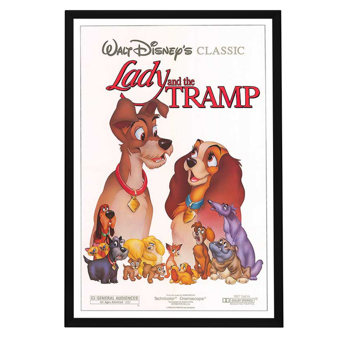 "Lady and the Tramp" (1955) Framed Movie Poster