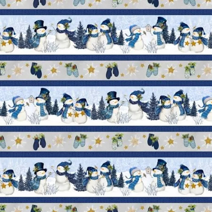 Let It Snow-Man! Border Stripe