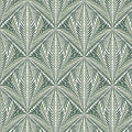 Light Juniper Grid Geo Linen- Meadow Drift