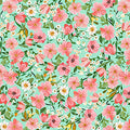 Light Turquoise Floral- Flora & the Fox