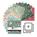 Makower Fabric Pre Cuts Makower Country Christmas 5" Square Pack - The Sewing Studio
