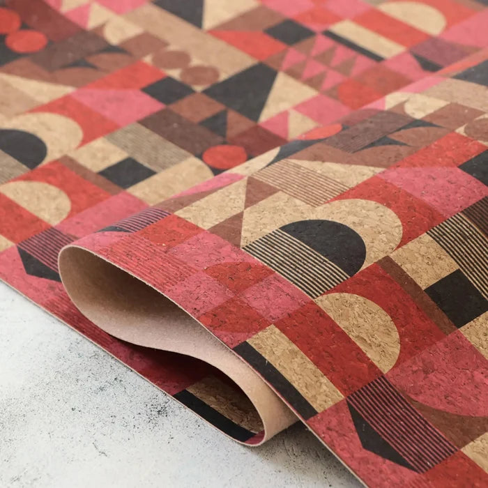 Mid-Century Modern Cork 1/2 yard cut