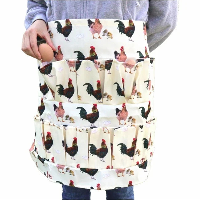 Miller EggApron – Egg Collecting Apron with 15 Pockets | Hands-Free Backyard Egg Gathering