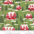 Mistletoe Cardinals Village Landscape- Holiday Cheer