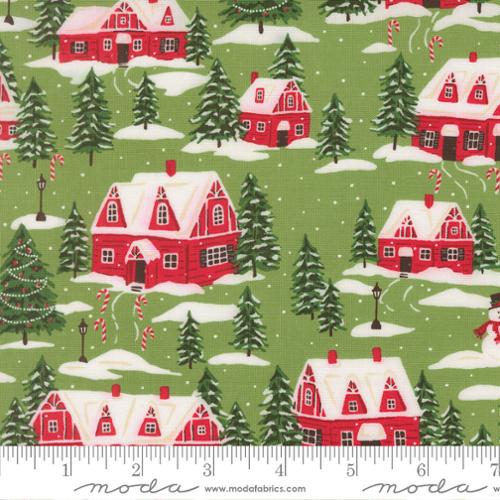 Mistletoe Cardinals Village Landscape- Holiday Cheer