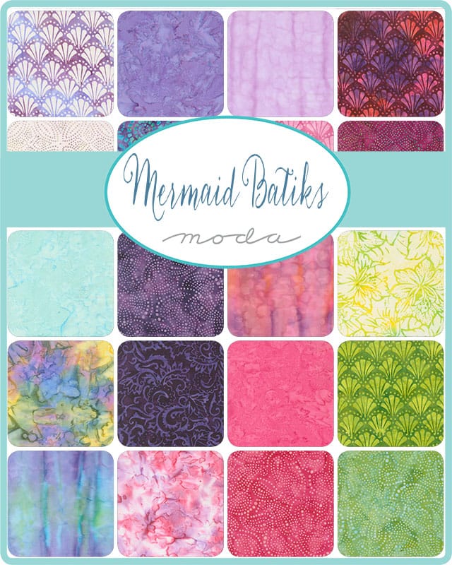 Moda Fabric Pre Cuts Moda Mermaid Batiks 26 Piece Fat Quarter Bundle - The Sewing Studio