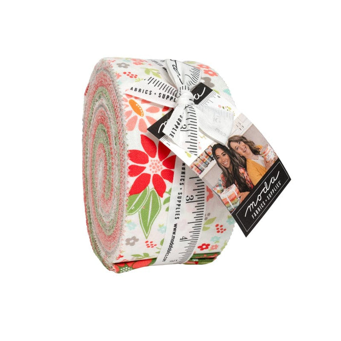 Moda Fabric Pre Cuts Moda Poinsettia and Pear Jelly Roll - The Sewing Studio