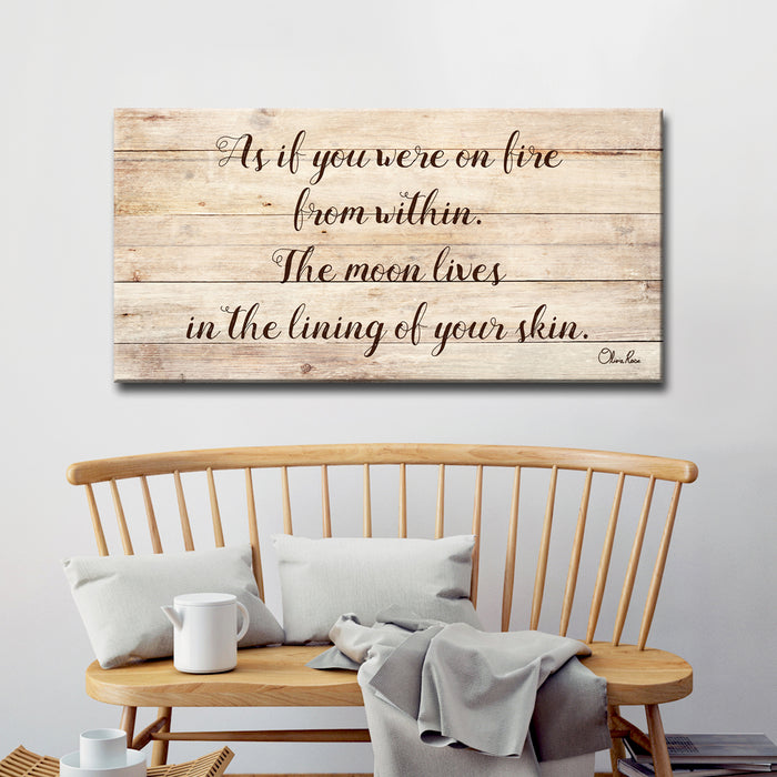 'Moon Lives' Inspirational Canvas Art