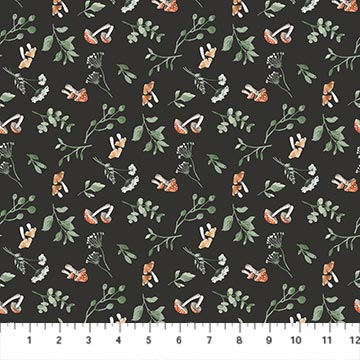 Mushroom Leaf Charcoal Multi- Tanglewood