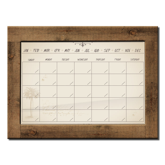Natural' Dry Erase Monthly Calendar on ArtPlexi