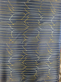 Navy Geometric Shiny Satin