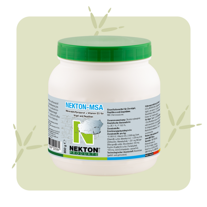 NEKTON-MSA Mineral Supplement with Vitamin D3 for Birds, Reptiles & Amphibians