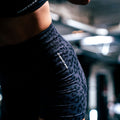 New Women's Active: Black Leopard Shorts