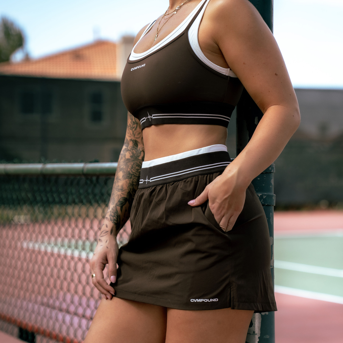 New Women's Active: Double Line Pulse Bra (Brown)