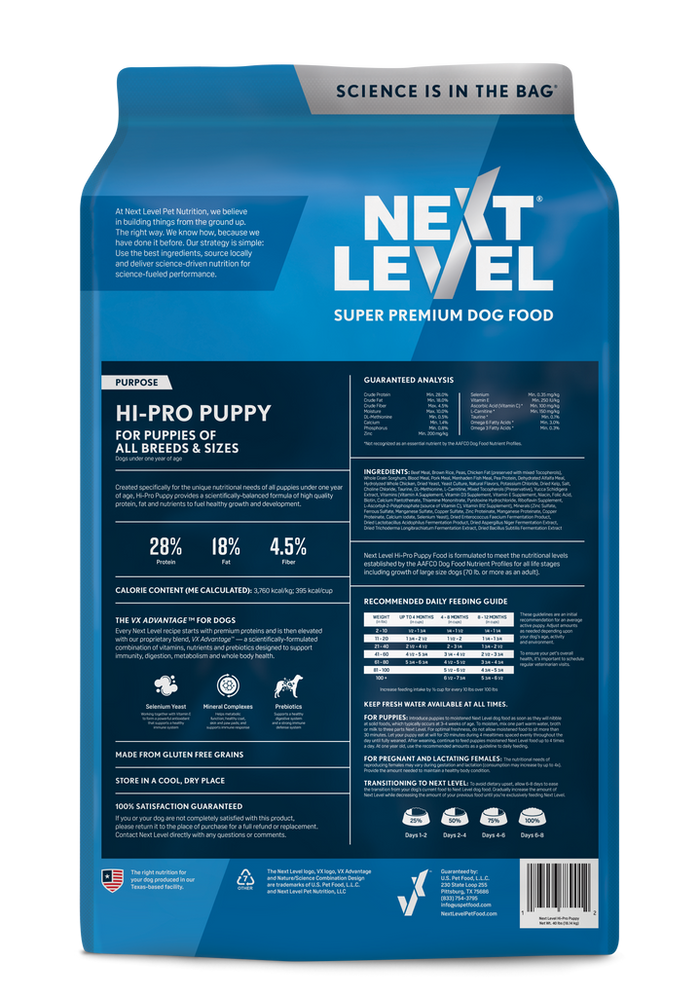 Next Level Super Premium Dog Food Hi-Pro Puppy