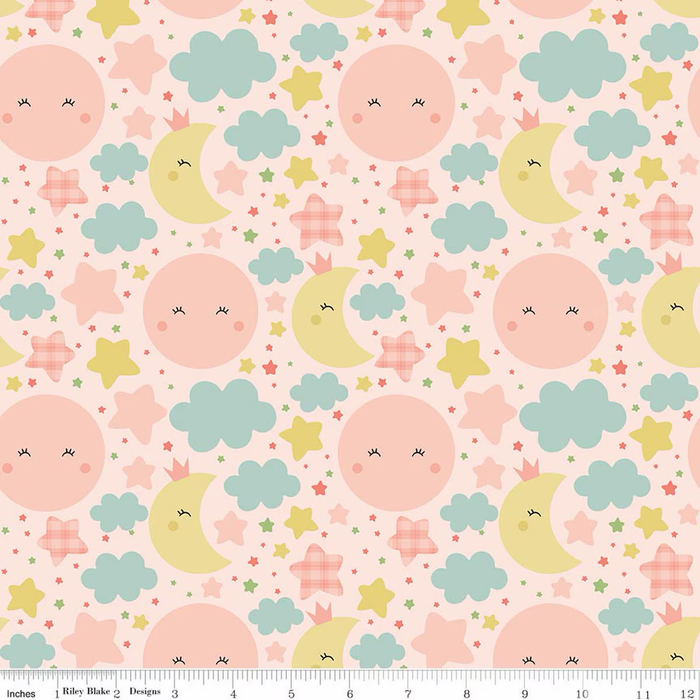 Nighttime Blush Flannel- I Love You to the Moon