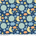 Nighttime Navy Flannel- Love You to the Moon