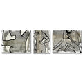 Nude Scribe No. 1-3' Wrapped Canvas Wall Art Set