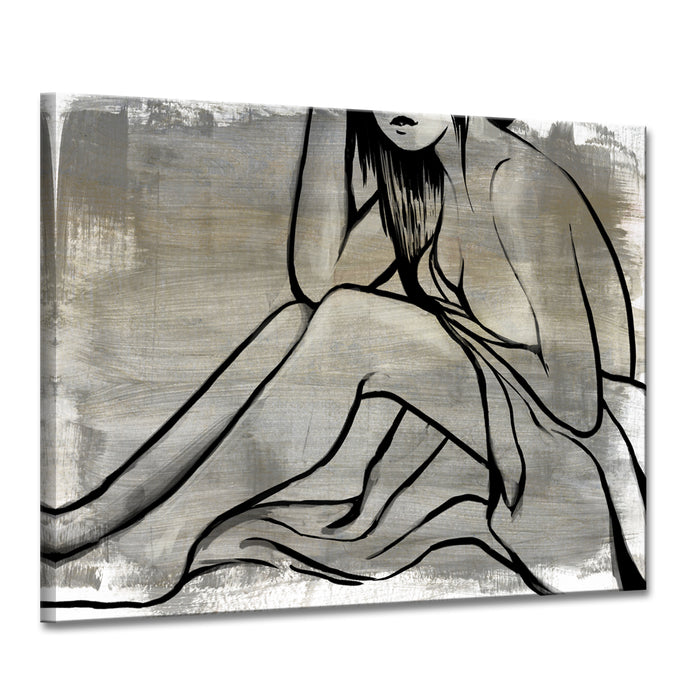 Nude Scribe No. 2' Wrapped Canvas Wall Art