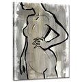 Nude Scribe No. 3' Wrapped Canvas Wall Art