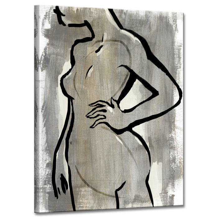 Nude Scribe No. 3' Wrapped Canvas Wall Art