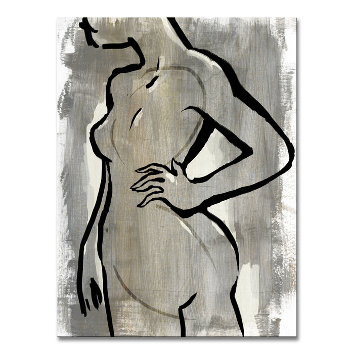 Nude Scribe No. 3' Wrapped Canvas Wall Art