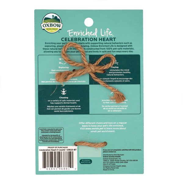 Oxbow Animal Health Enriched Life Celebration Heart