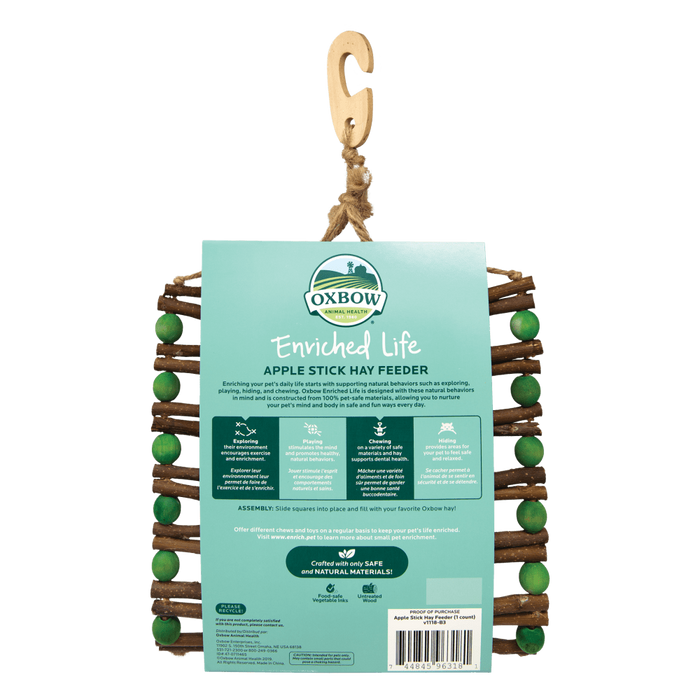 Oxbow Enriched Life - Apple Stick Hay Feeder