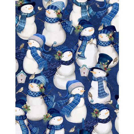 Packed Snowman Dark Blue- Let It Snow-Man!
