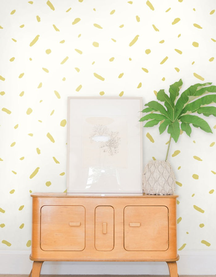 Pas De Trois - Gold on Cream Wallcovering