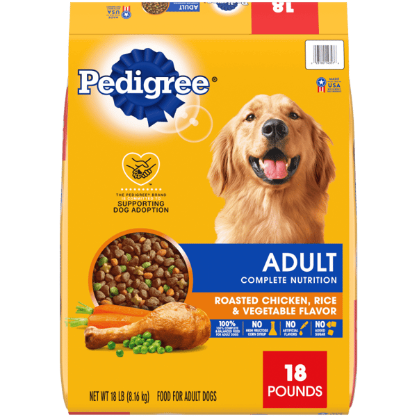 Pedigree Adult Complete Nutrition Roasted Chicken, Rice and Vegetable Flavor Dry Dog Food