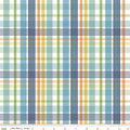 Plaid Blue Flannel- Love You to the Moon