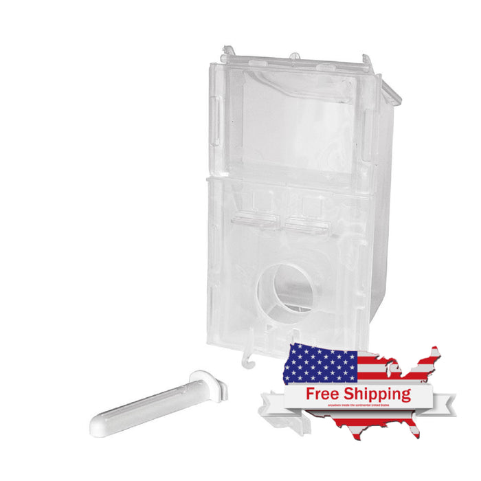 Plastic Hopper Feeder for Cagebirds (Copele): Bird Feed Hopper/No Waste Bird Feeder