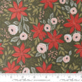 Poinsettia Party Florals Wintergreen- Christmas Eve Cuddle