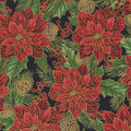 Poinsettias Black/Gold- Christmas Wish