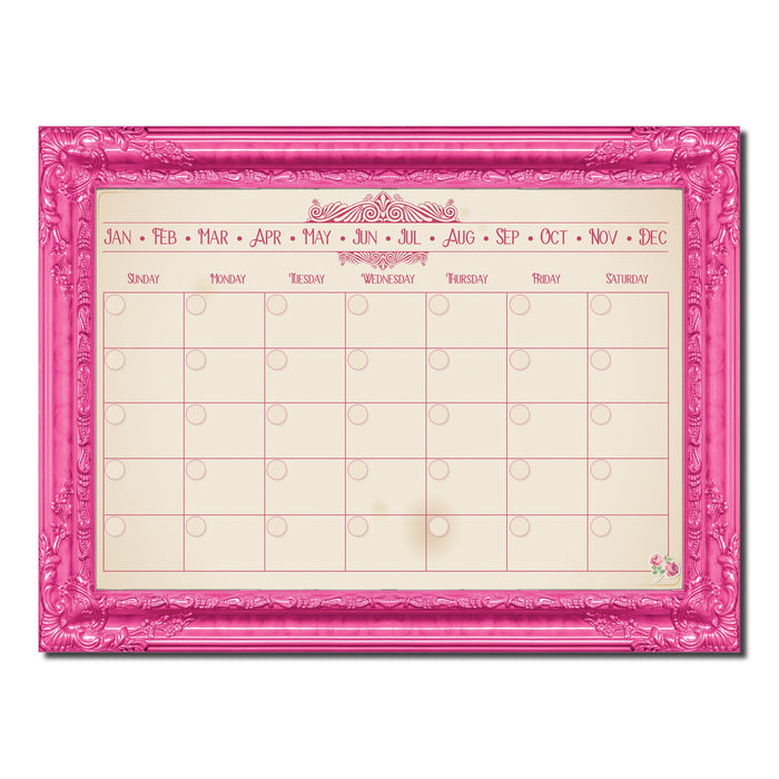 Prettier in Pink' Dry Erase Monthly Calendar on ArtPlexi