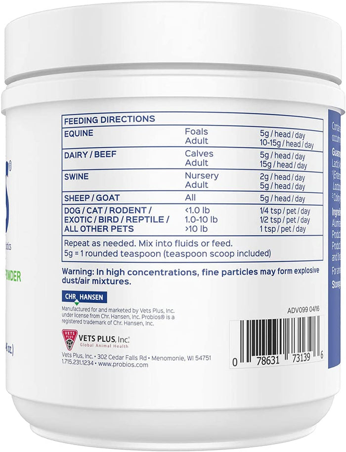 Probios Dispersible Powder with Probiotics for All Species (240g, 2.27kg)