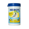 A plastic container of Herbots brand PRODIGEST pigeon feed supplement, with a label featuring a pigeon and product information.