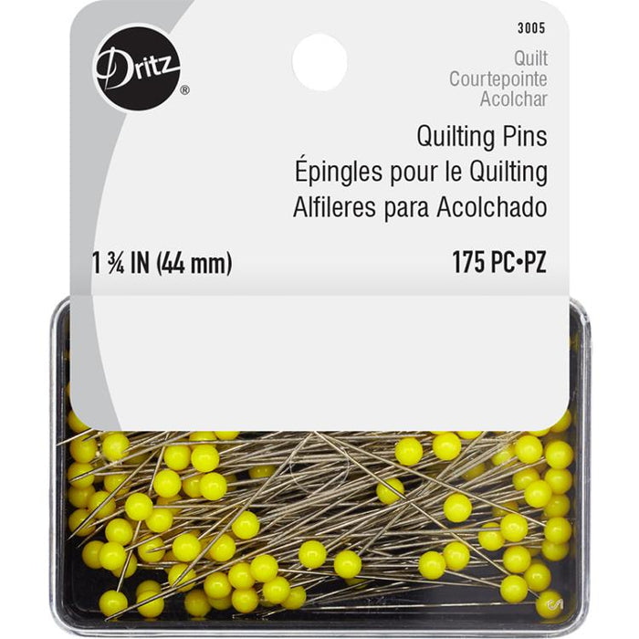 Quilt Pins 1 3/4\" 175ct Yellow 3005 Dritz#6