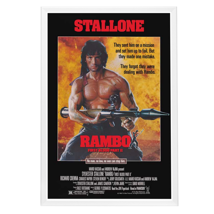 "Rambo: First Blood Part II" (1985) Framed Movie Poster
