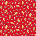 Red Bear and Bundles- Christmas at Pooh Corner Minky